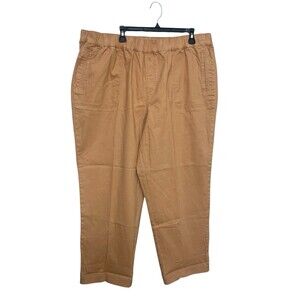Cato Fashions Women’s Plus Size 22/24 Pull-On Ankle Pants Orange Coral NWT